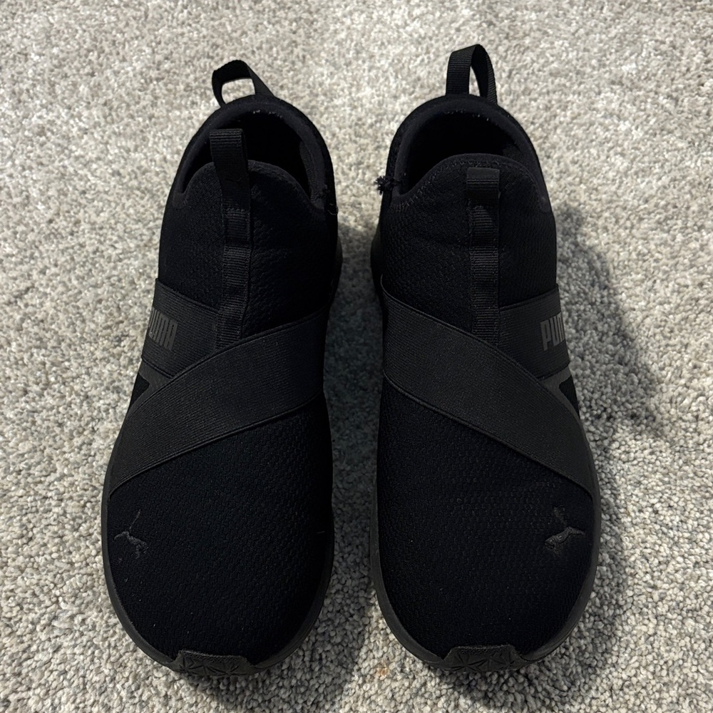 PUMA Black Athletic Slip-On Sneakers